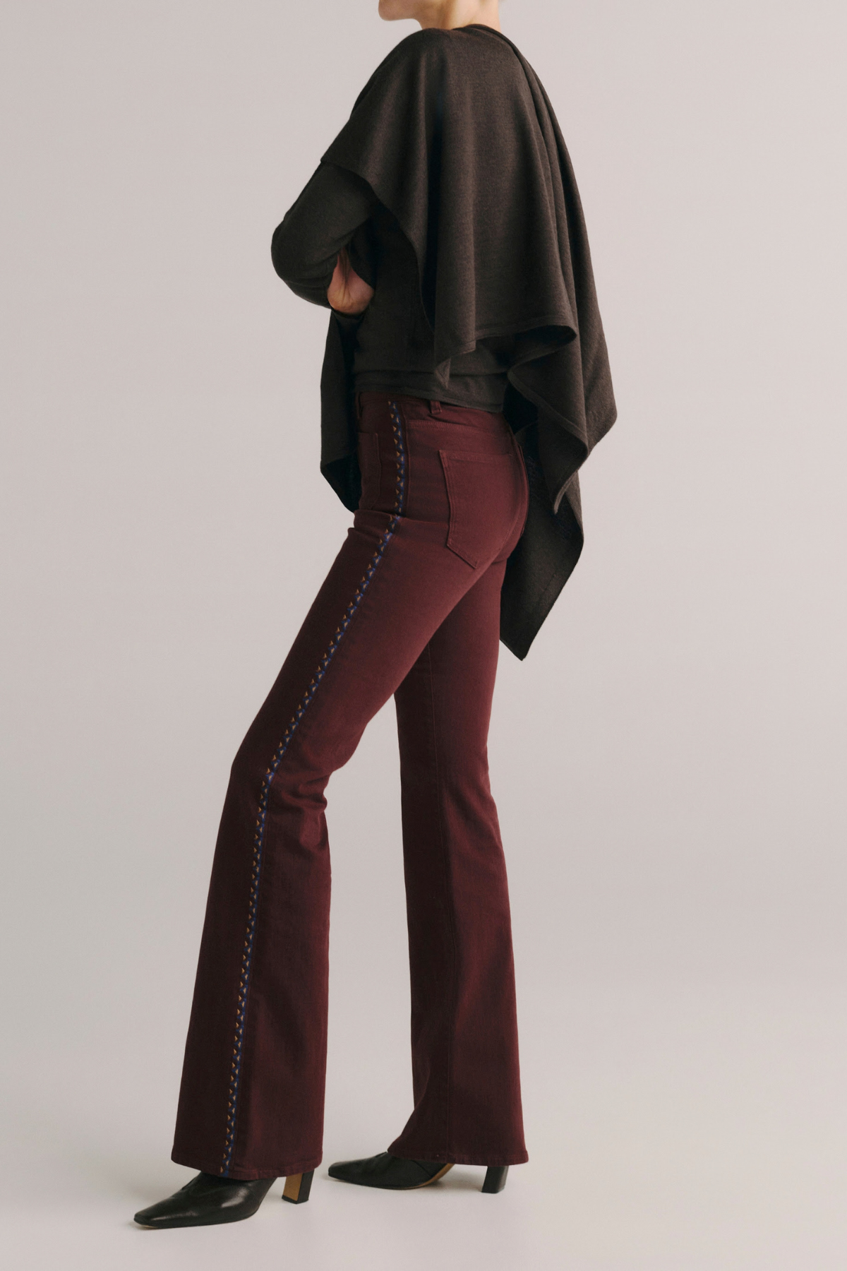 DL1961 | BRIDGET BOOT - BURGUNDY EMBROIDERY