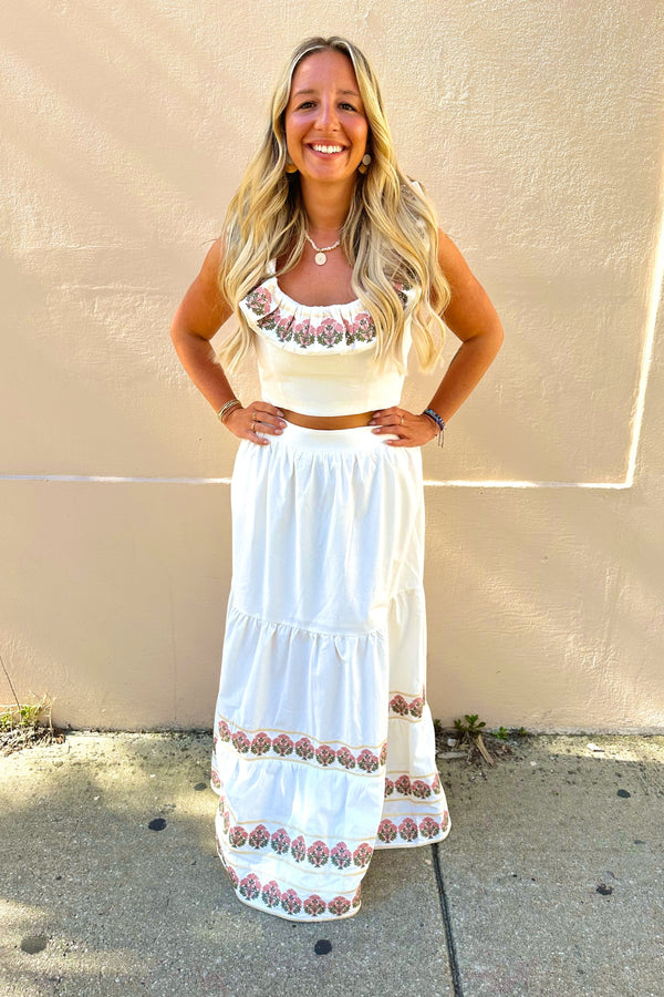 PALOMA EMBROIDERED SKIRT