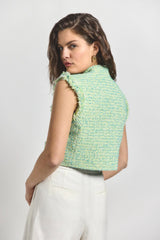 DEREK LAM | LOA TWEED SLEEVELESS JACKET