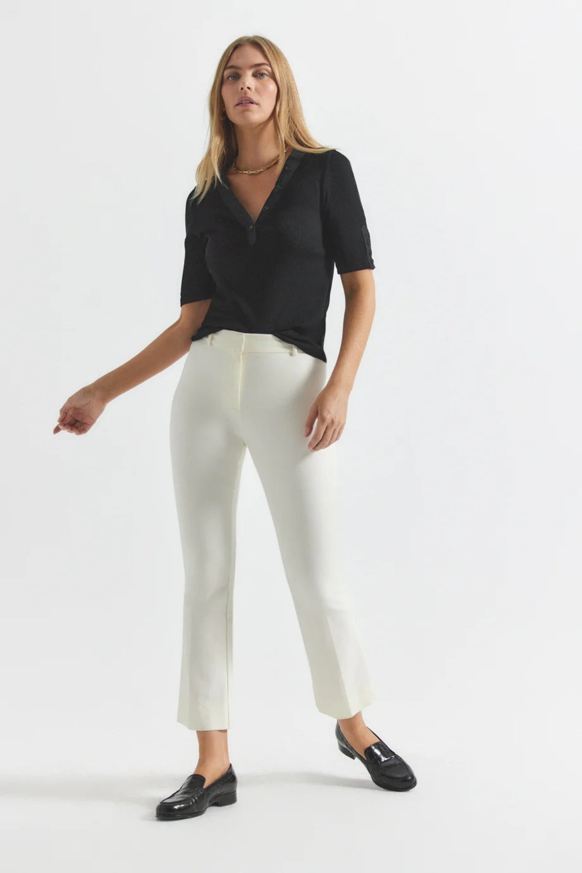 DEREK LAM | CROSBY CROPPED FLARE TROUSER