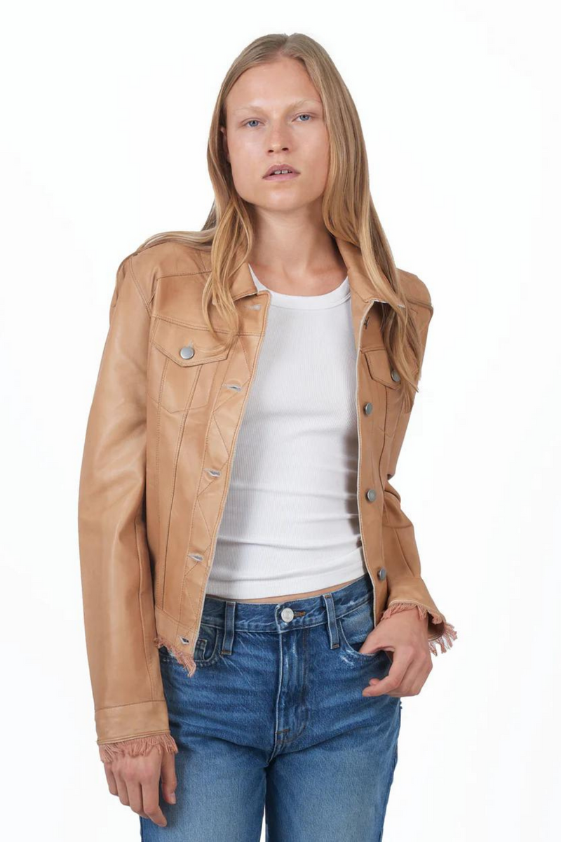 JAKETT | Alexa Leather Jacket - Au Lait