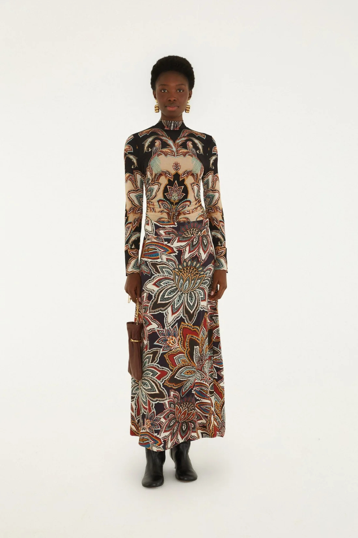 FARM RIO | Tapestry Flowers Maxi Skirt