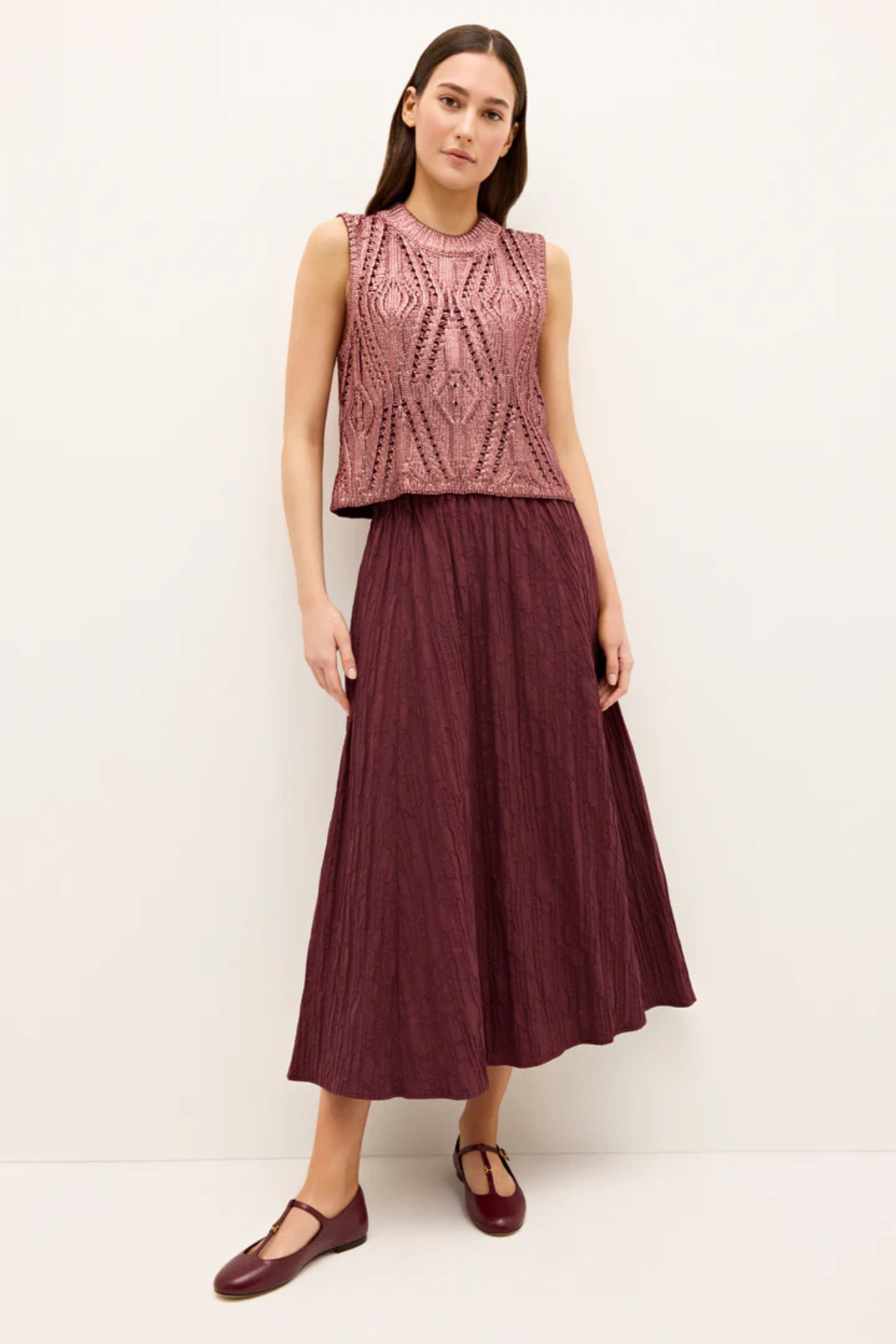 MARIE OLIVER | MCGUIRE TOP- RHODONITE