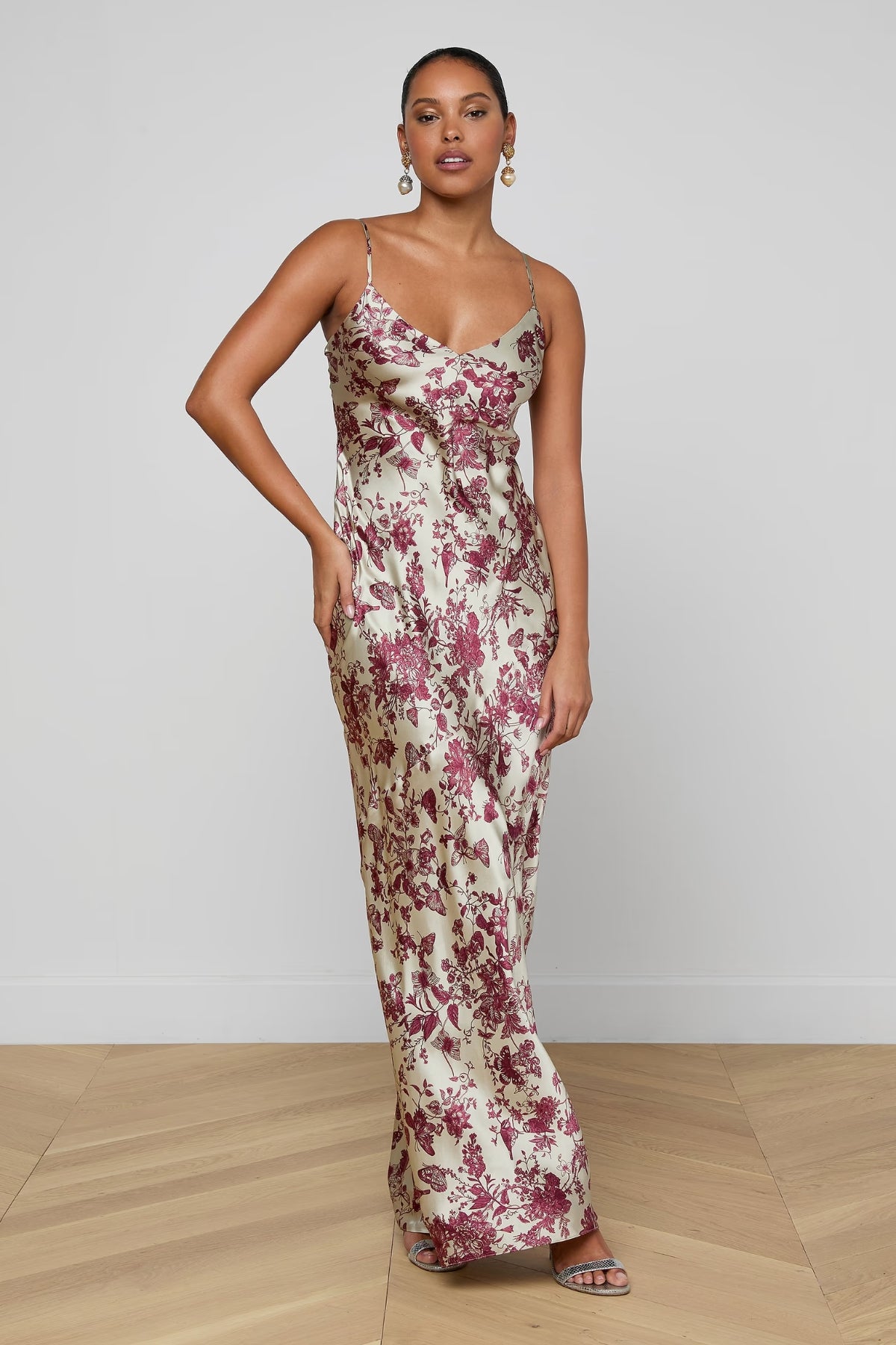 L'AGENCE | SERITA SILK GOWN - BUTTERFLY