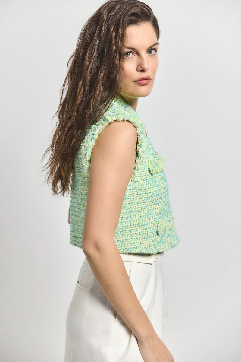 DEREK LAM | LOA TWEED SLEEVELESS JACKET