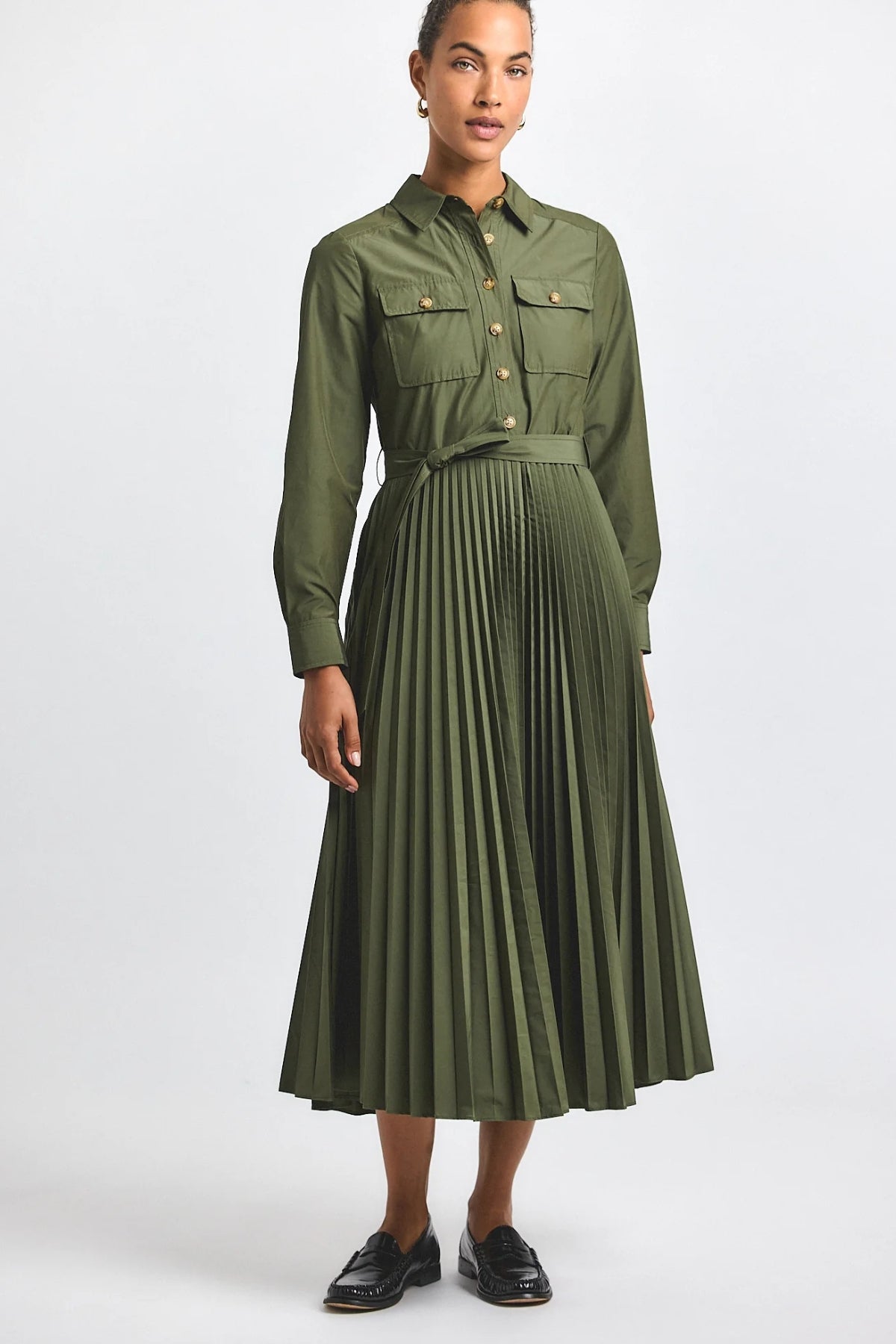 DEREK LAM | KENZA PLEATED SHIRT DRESS