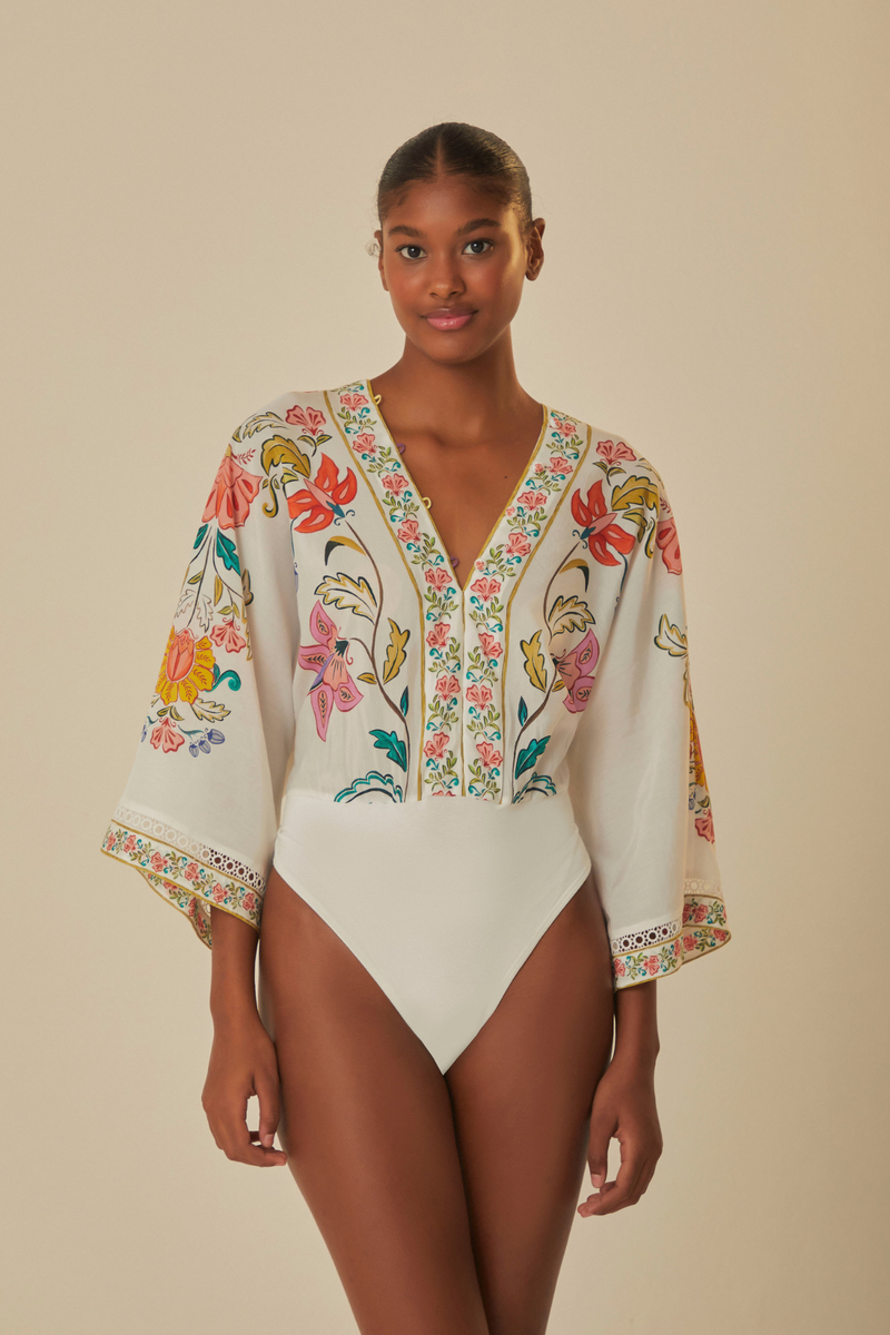 INSECTS FLORAL BODYSUIT