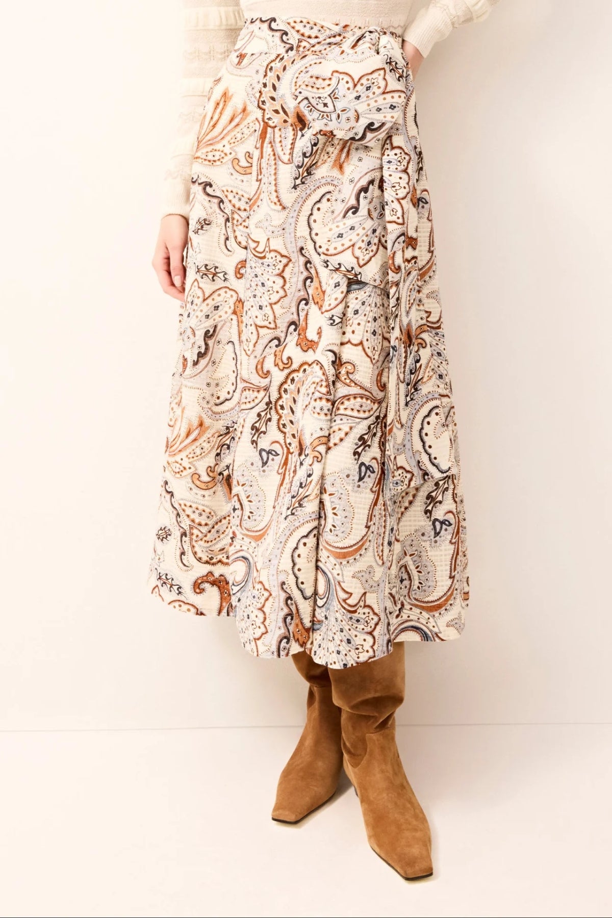 MARIE OLIVER | ESTINE WRAP SKIRT- TRINITY