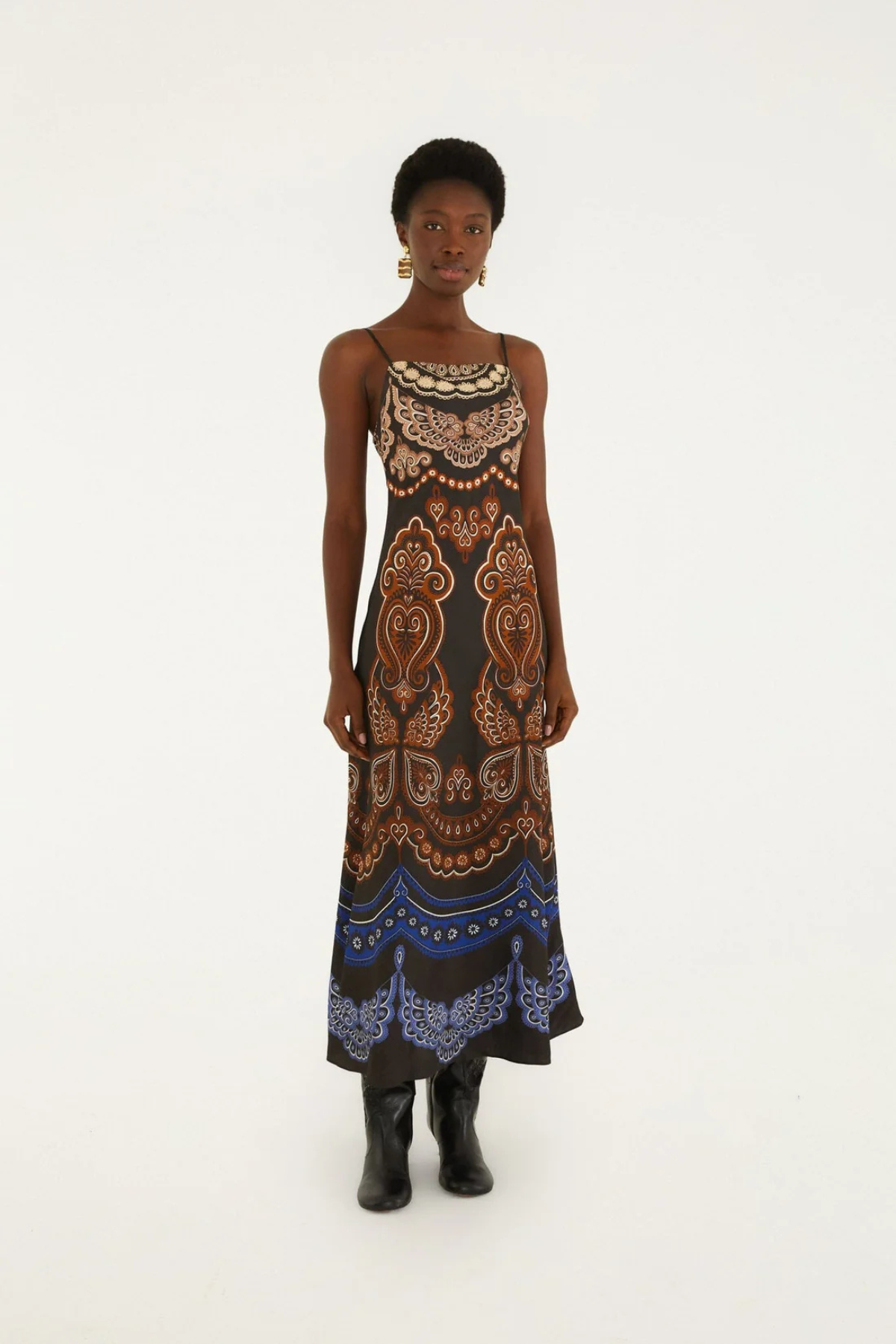 FARM RIO | Nicole Black Slip Maxi
