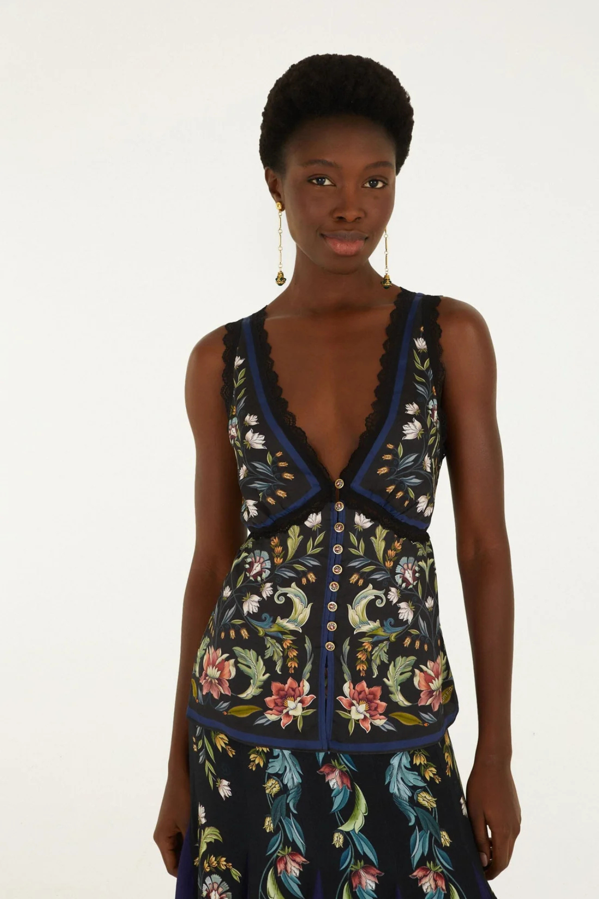 FARM RIO | Natalia Black Blouse
