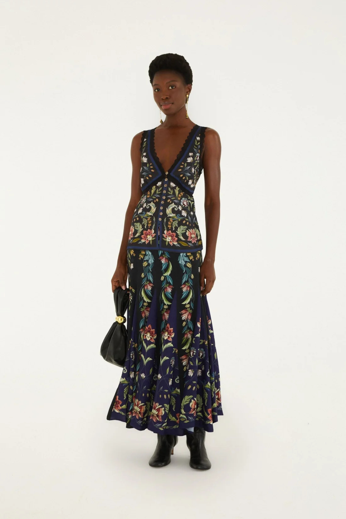 FARM RIO | Natalia Black Maxi Skirt