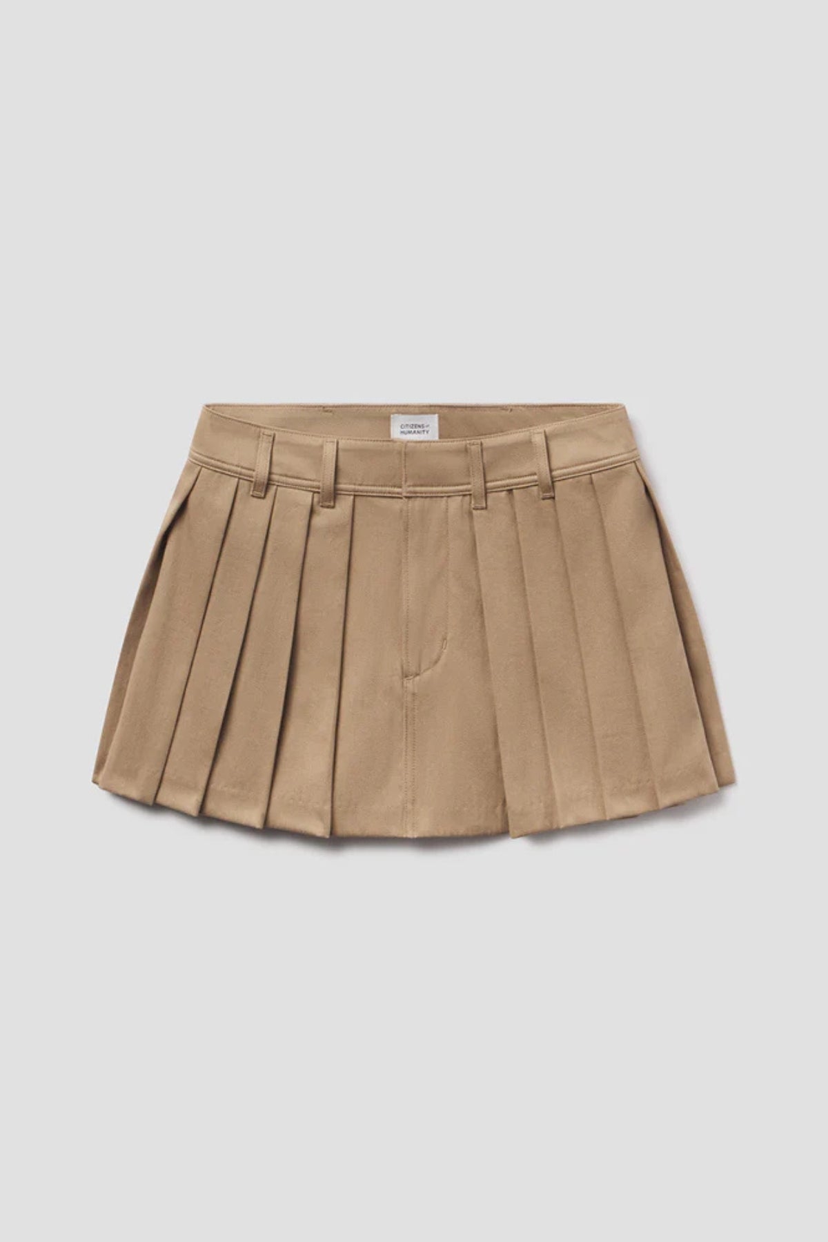 CITIZENS OF HUMANITY | Pleated Mini Skirt- Khaki