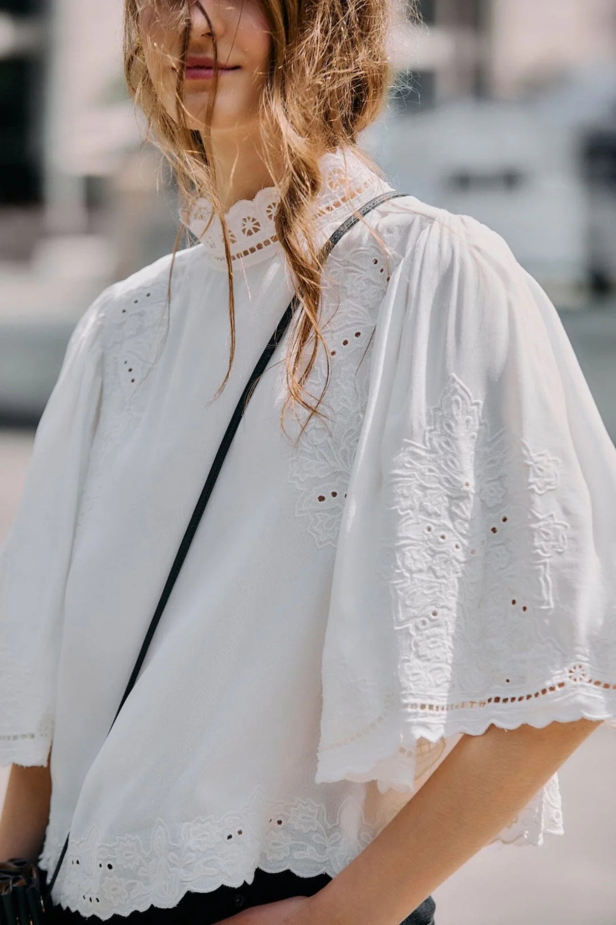 FARM RIO | OFF-WHITE PALM TREE BLOUSE