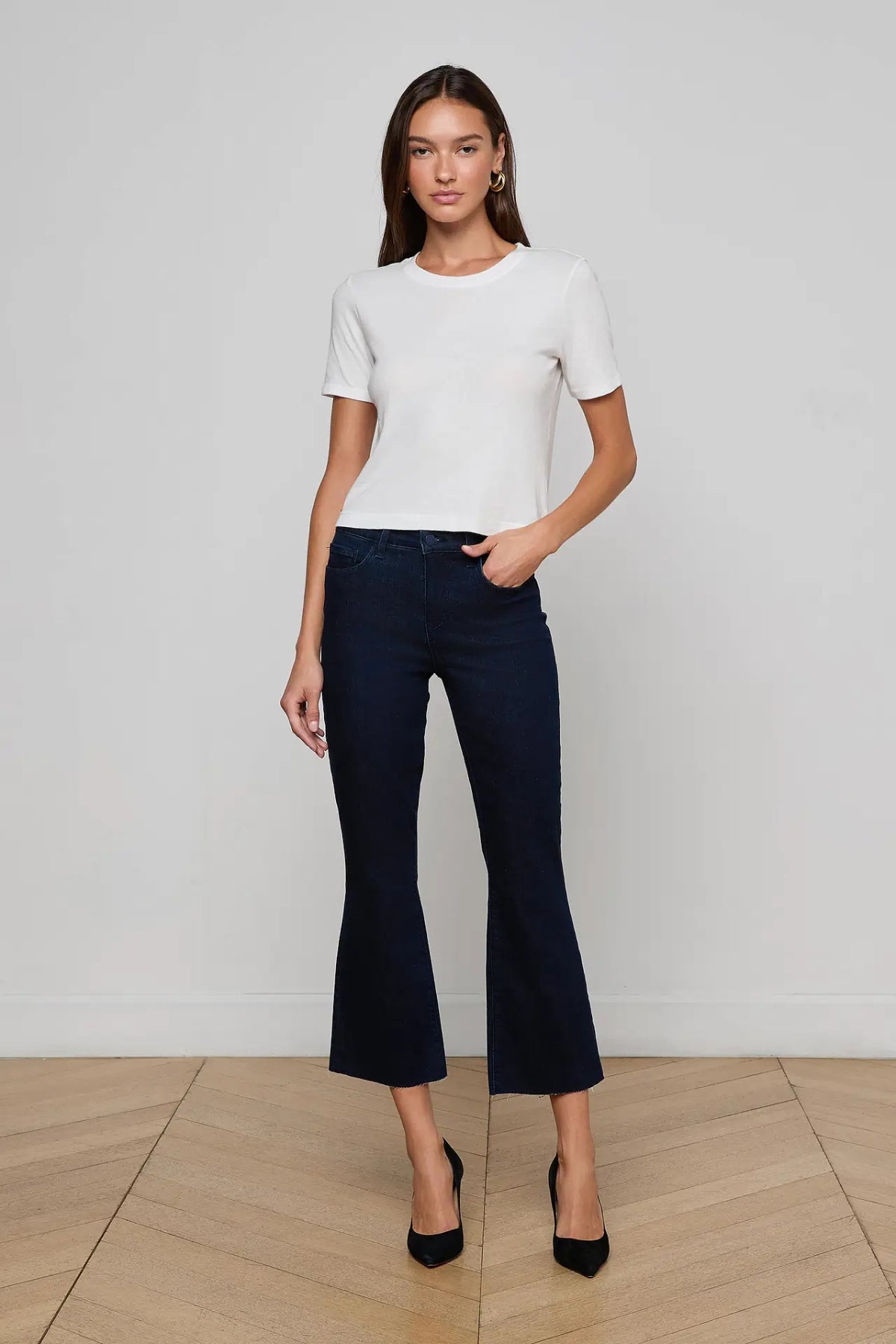 L'AGENCE | Stormy Crop Tee