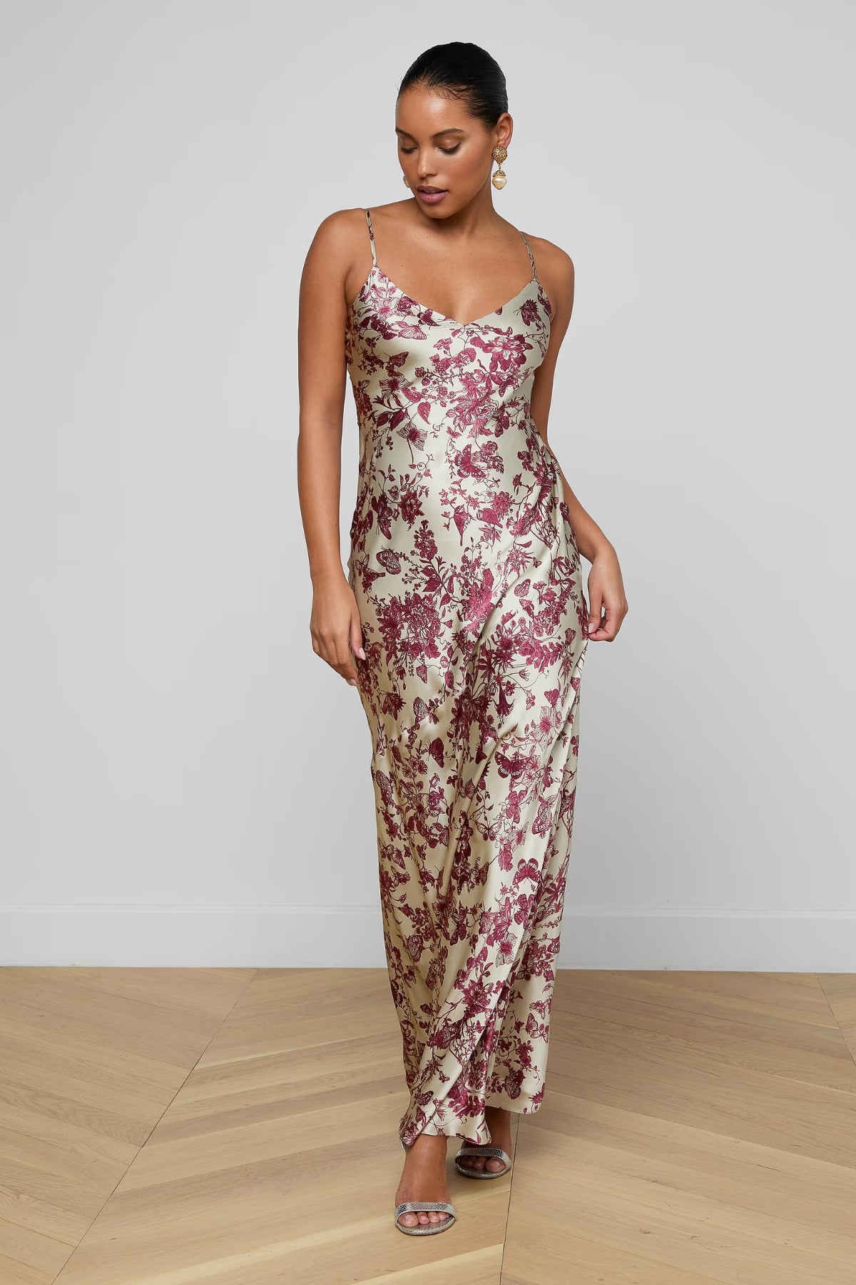 L'AGENCE | SERITA SILK GOWN - BUTTERFLY