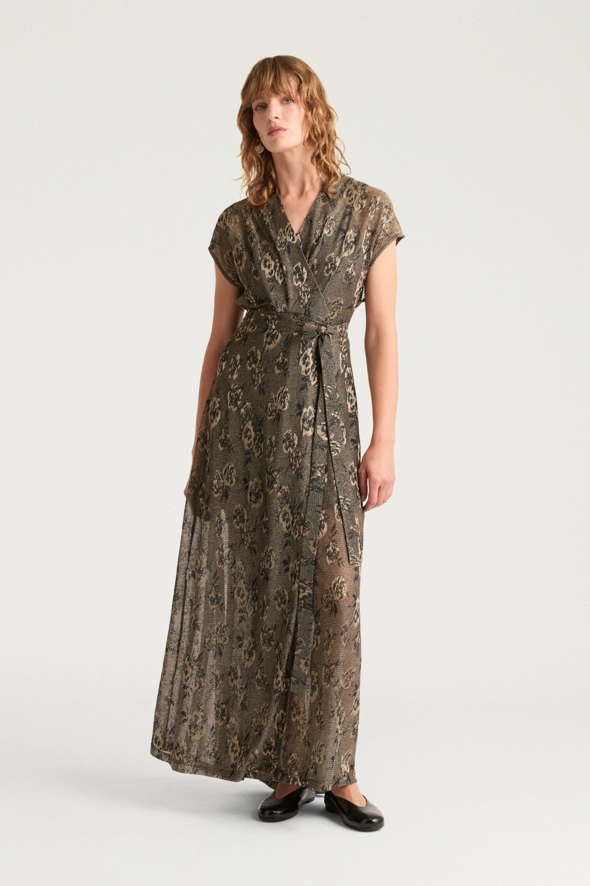 MOMONI | Heather Flocked Jacquard Dress