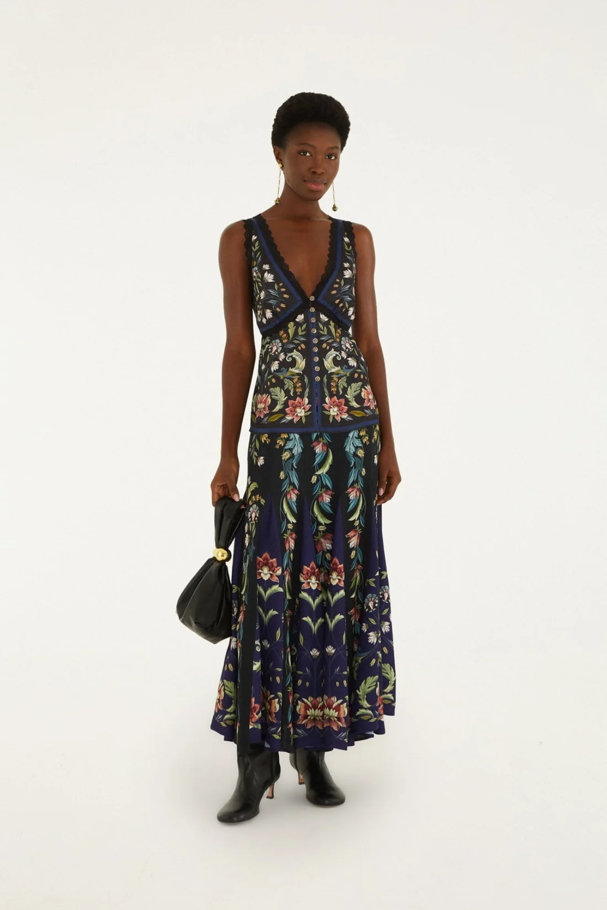 FARM RIO | Natalia Black Maxi Skirt