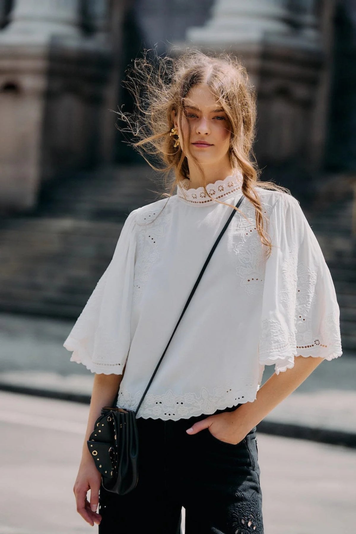 FARM RIO | OFF-WHITE PALM TREE BLOUSE