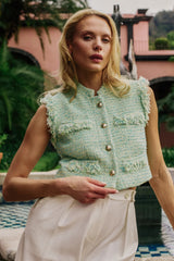 DEREK LAM | LOA TWEED SLEEVELESS JACKET