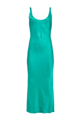 L'AGENCE | AKIYA SATIN MAXI TANK DRESS- JADE