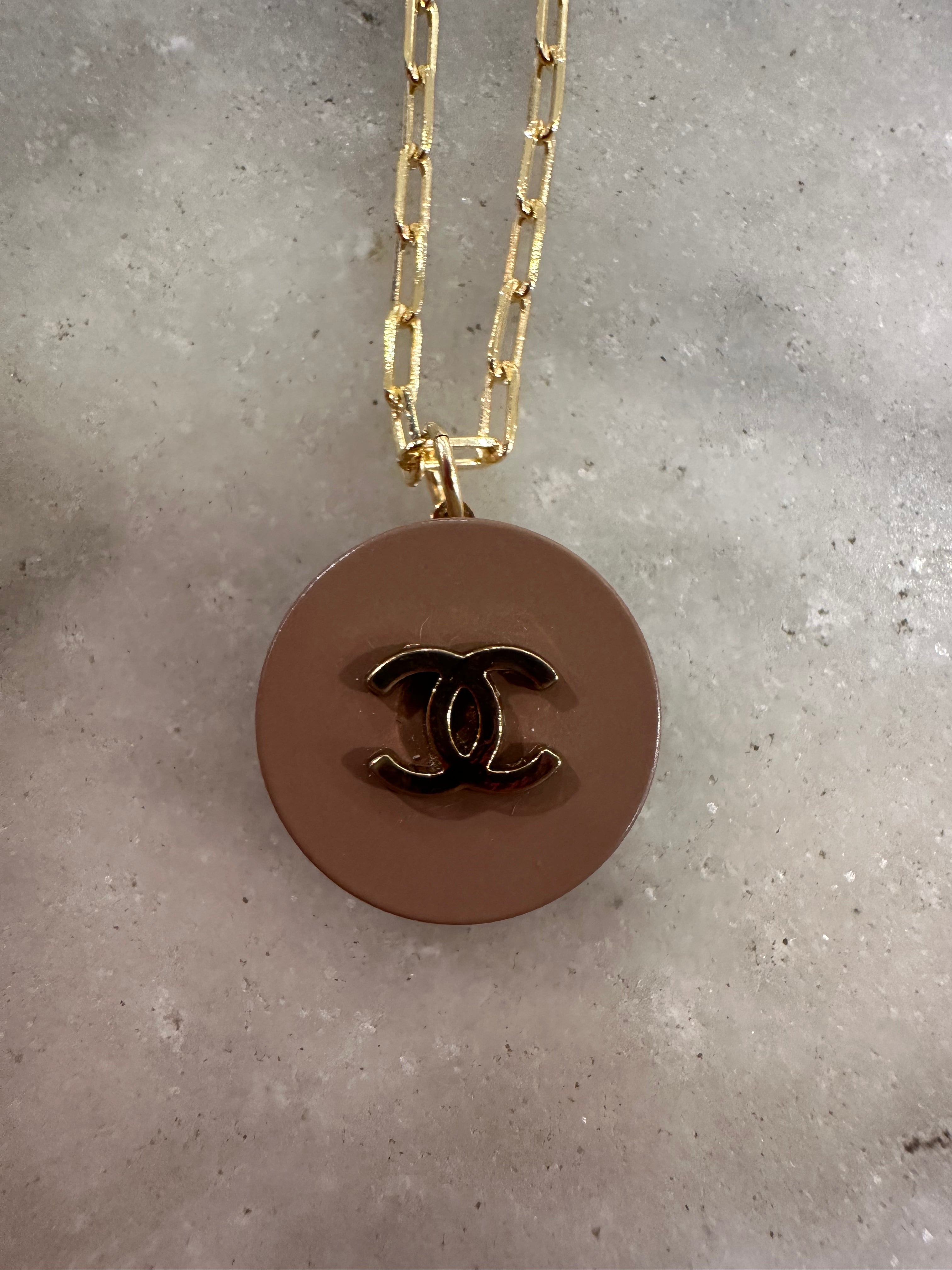 mocha Brown Cc Gold chain