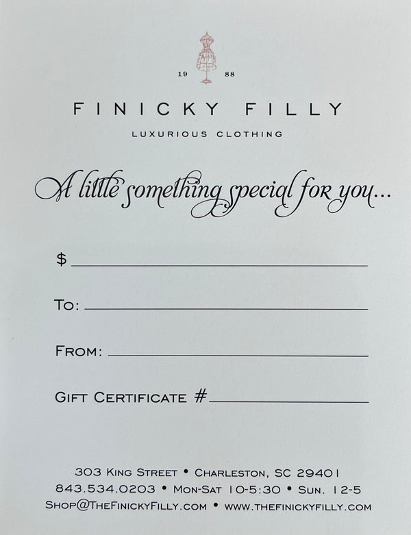 Finicky Filly Gift Card