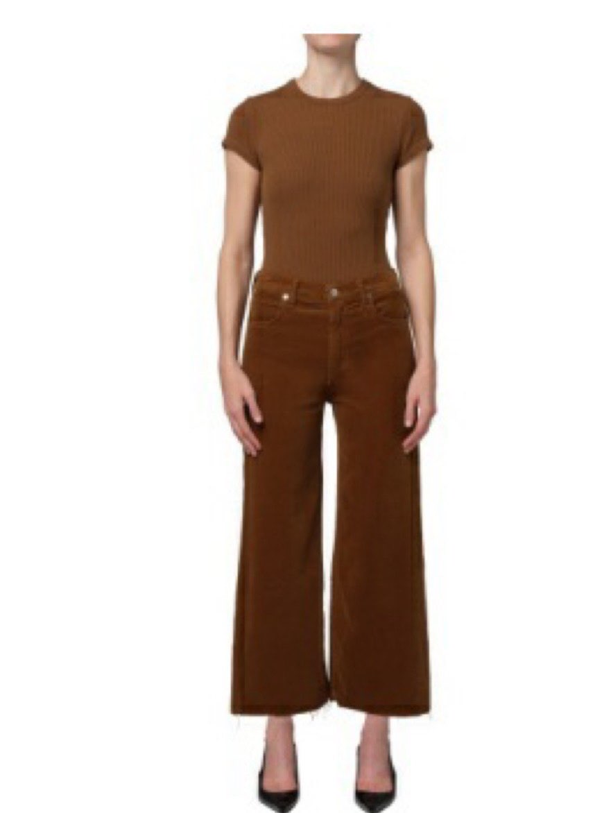 Lyra Wide Crop Corduroy - Bronze