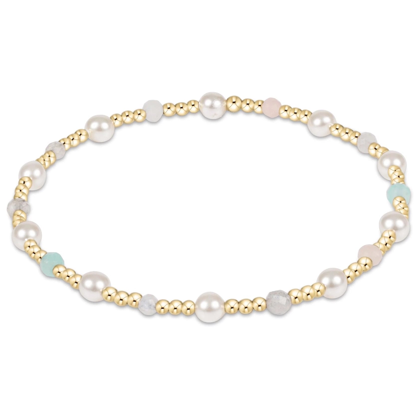 pearl sincerity pattern 4mm bead bracelet - hot mess ss25
