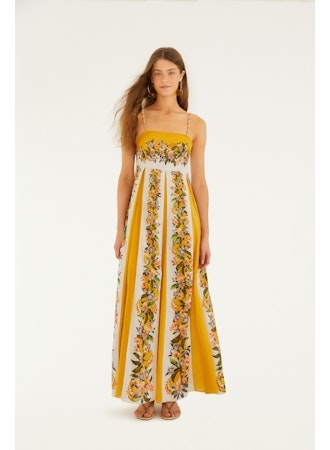 FARM RIO | HILO STRIPES SAND MAXI DRESS